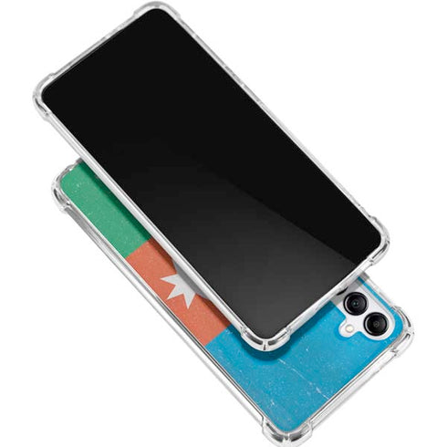 Azerbaijan Flag Distressed Galaxy A15 5G Clear Case